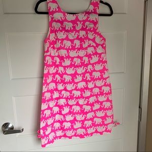Lilly Pulitzer Delia Pop Pink Tusk In The Sun Elephant Dress 6